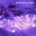 thumbnail image 6 of Morttic 2 Pack 100 LED Fairy Lights Battery Operated, 33Ft Fairy String Lights with Remote, 8 Modes Copper Wire Twinkle Lights for Home Bedroom Patio Indoor Outdoor Decor (Purple), 6 of 13