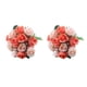 thumbnail image 1 of Advancent 12 piezas de flores falsas de rosas artificiales para decoración de fotografía de sala de estar Naranja 2Conjunto, 1 of 6