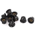 thumbnail image 1 of Unique Bargains 10pcs 16mm Height 6mm Shaft Insert Dia Plastic Nonslip Potentiometer Rotary Knob, 1 of 1