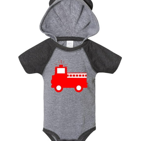 

Inktastic Cute Red Firetruck Gift Baby Boy or Baby Girl Bodysuit