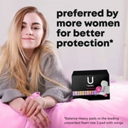U by Kotex Balance Ultra Thin Pads with Wings, Heavy Absorbency, 32 Count