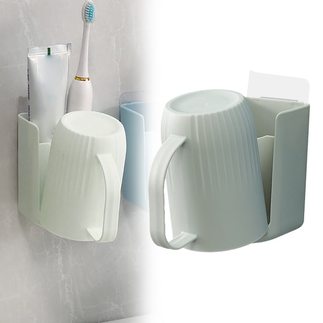 Spoon And Lid Rest Toothbrush Holder For Bathroom Household Tooth Cup Rack For Tooth Mug Wall Mounted Mouthwash Cup Washing And Brushing Teeth Cup Hook Wall Mounted Cup Rack For Small Spaces
