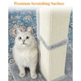 thumbnail image 4 of Kilodor 32" Cat Scratching Post for Indoor Cats, Sisal Cat Scratcher with Plush Perch, Large Scratch Post with Bed, Removable Cover, Sisal Fabric,Gray, 4 of 6