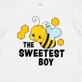 thumbnail image 4 of Inktastic The Sweetest Boy with Bee and Honey Combs Boys or Girls Baby T-Shirt, 4 of 5