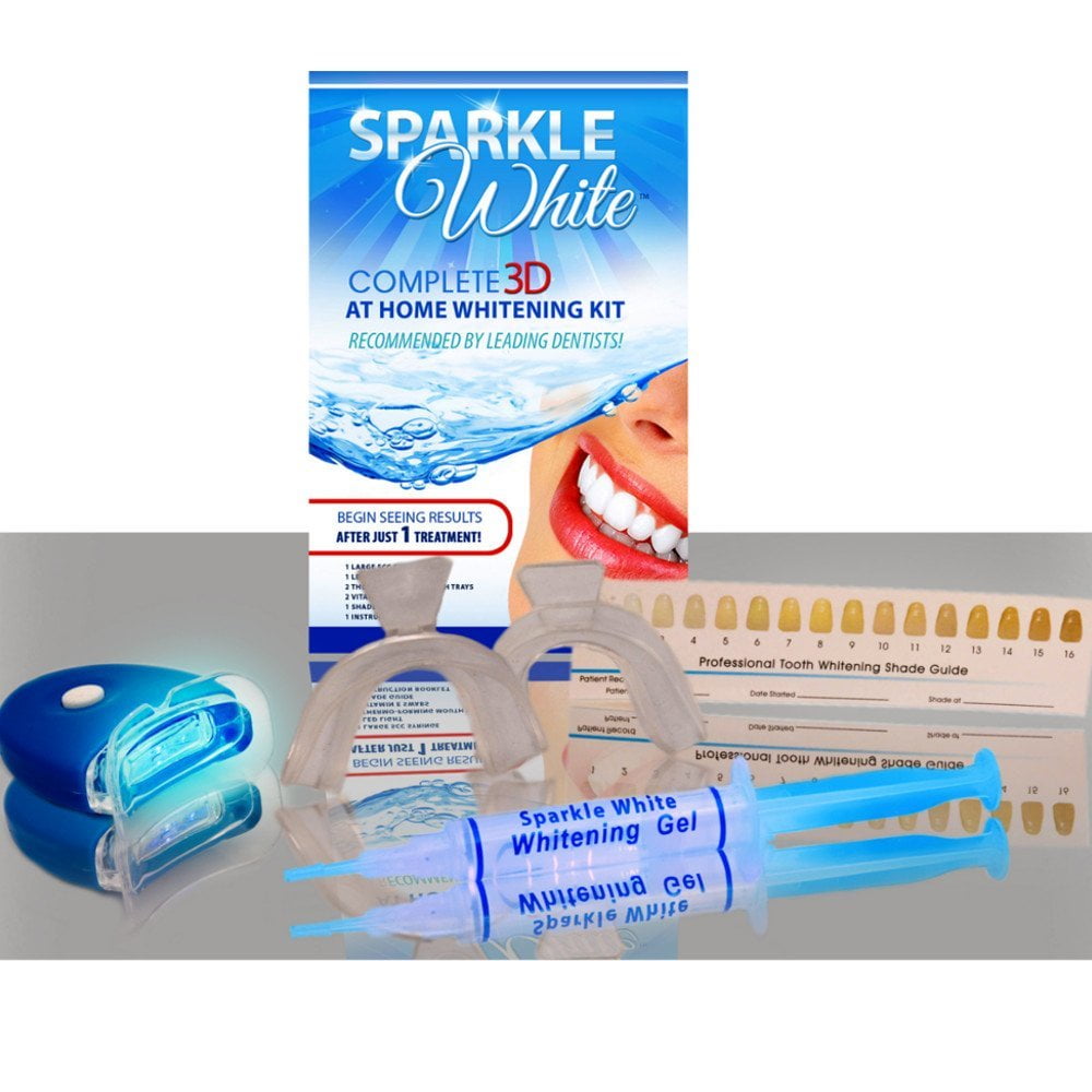 Sparkle White Teeth Whitening Kit Complete 3D At Home Teeth Whitening System