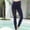 Dark Blue, variant on Women's Mesh Leggings Yoga Pants With Pocket, Non See-Through Capri High Waisted Tummy Control 4 Way Stretch Black S