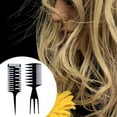 thumbnail image 4 of lionlar Professional Styling Comb Set Heat-Resistant Paddle Detangle Combs Salon Barbers bone comb, 4 of 9