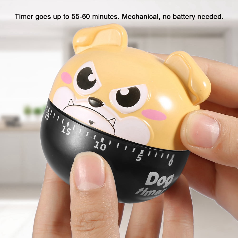 LYUMO Mechanical Kitchen Timer Cute Dog Manual Counters for Home