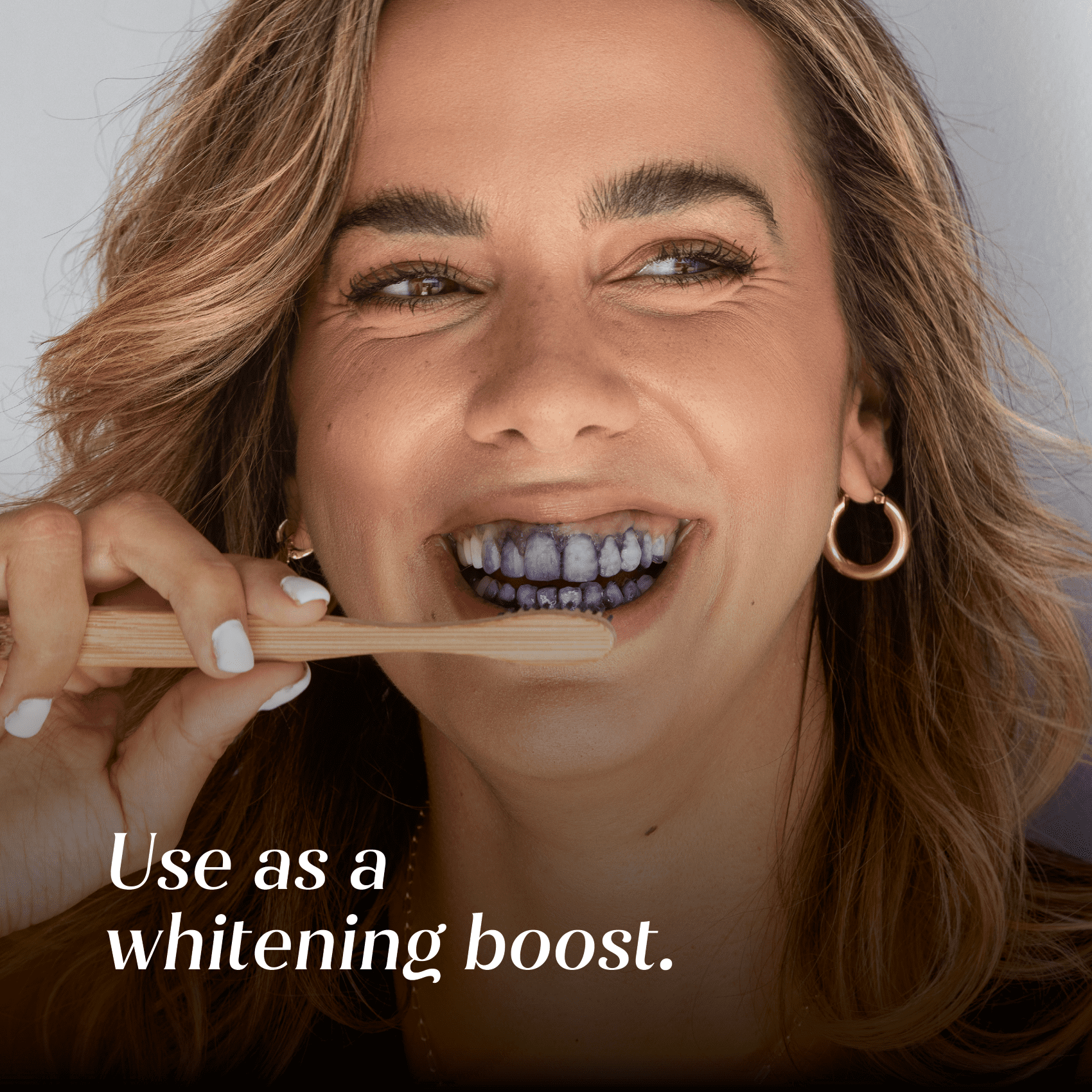 White Glo Purple Tooth Toner Color Correcting Whitening Powder, Fresh Mint, Enamel Safe, 1.4 oz