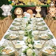 thumbnail image 4 of Decoraciones para fiesta temáticas de animales de la selva, vajilla de papel desechable para Safari en la jungla, platos para Baby Shower, suministros de fiesta de cumpleaños para niños, 4 of 4