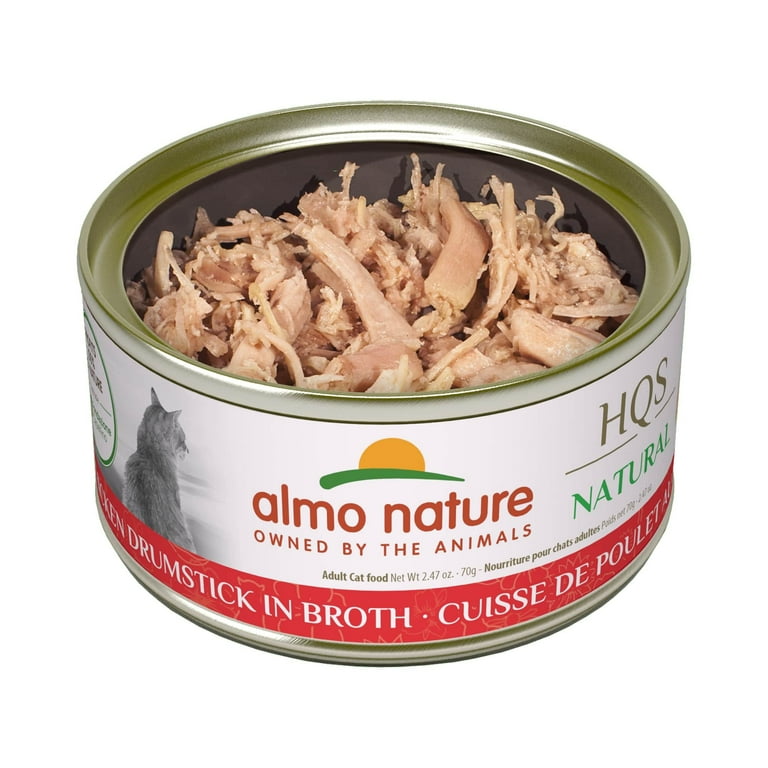 Almo Nature HQS Natural Cat Grain Free Chicken Drumstick In Broth Canned Cat Food Almo Nature HQS Natural Cat Grain Free Chicken Drumstick In Broth Canned Cat Food