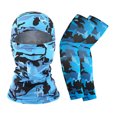 thumbnail image 1 of Summer Face Cover Arm Sleeves Set Women Men Breathable Face Protection Sun Protection Long Arm Sleeves for Camping Cycling Running Mounteering Fishing, 1 of 7