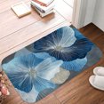 thumbnail image 5 of 1pc Blue Flowers Absorbent Non-Slip Bathroom Thickened Flannel Rug Decor,Soft,Quick Drying,Suitable For Indoor/outdoor Use,Bathrooms,Bedrooms,Kitchens,Terrace,Laundry Rooms,16"x24", 5 of 9
