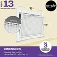thumbnail image 2 of Simply Filters 18x27x1 MERV 13, MPR 1500, AC Furnace HVAC Air Filter (6 Pack), 2 of 8