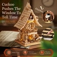thumbnail image 4 of ROBOTIME Cuckoo Clock Wooden 3D Puzzle, DIY Mechanical Bird House Model Craft Kit with Music, Creative Toys Building Set for Home Decor, Gifts for Teens Adults(Nature Tree Color), 4 of 9