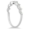 thumbnail image 2 of Heart Shape Contoured Diamond Wedding Ring 14k White Gold (0.20ct), 2 of 3