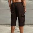 thumbnail image 4 of LIUJUNSHOP Lightweight Summer Cargo Pants for Men Men's Lightweight Cargo Shorts Below Knee Workwear Utility Pants with Secure Pockets for, 4 of 7