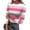 #_001Pink, variant on ASDFVBKG Mock Neck Tops for Women Comfy Long Sleeve Base Layer Shirts Striped Print Tunic Fashion Undershirt Casual Slim Fit Lounge Outfits Clothes Black 2XL