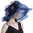 thumbnail image 5 of Women Sun Hat Wide Brim Floral Elegant Summer Hat Lady Fascinator Hat, 5 of 5