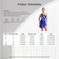 thumbnail image 7 of iiniim Women's Lyrical Dance Costume Sleeveless Shiny Rhinestone Tulle Skirted Leotard Figure Skating Dress Black XXL, 7 of 7
