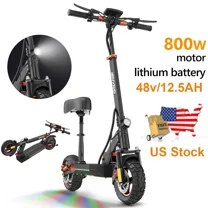 iENYRID Electric Scooter with Seat Adult Foldable Commute E-scooter with 30 Miles Long Range, 800W 12.5Ah up to 28mph, 3-speeds 800W Adults E-Scooter Bike, UL Certification