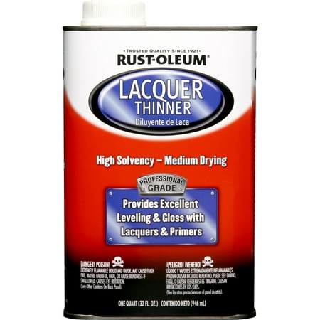 Rust-Oleum Automotive Professional Lacquer Thinner 300 VOC, 1 qt, (Best Auto Paint Stripper)