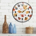thumbnail image 3 of Yayeee Wall Clock Battery Operated 11.9" Silent Non-Ticking for Living Room, Watercolor Autumn Leaves, 3 of 8