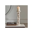 thumbnail image 2 of Decorative Wooden Chain Candle Holer - Modern Pillar Candlestick Holder for Mantel, Entryway Accent, or Dining Table Centerpieces - Elegant Home Decor Accents for Living Room Decor - 14", White, 2 of 12
