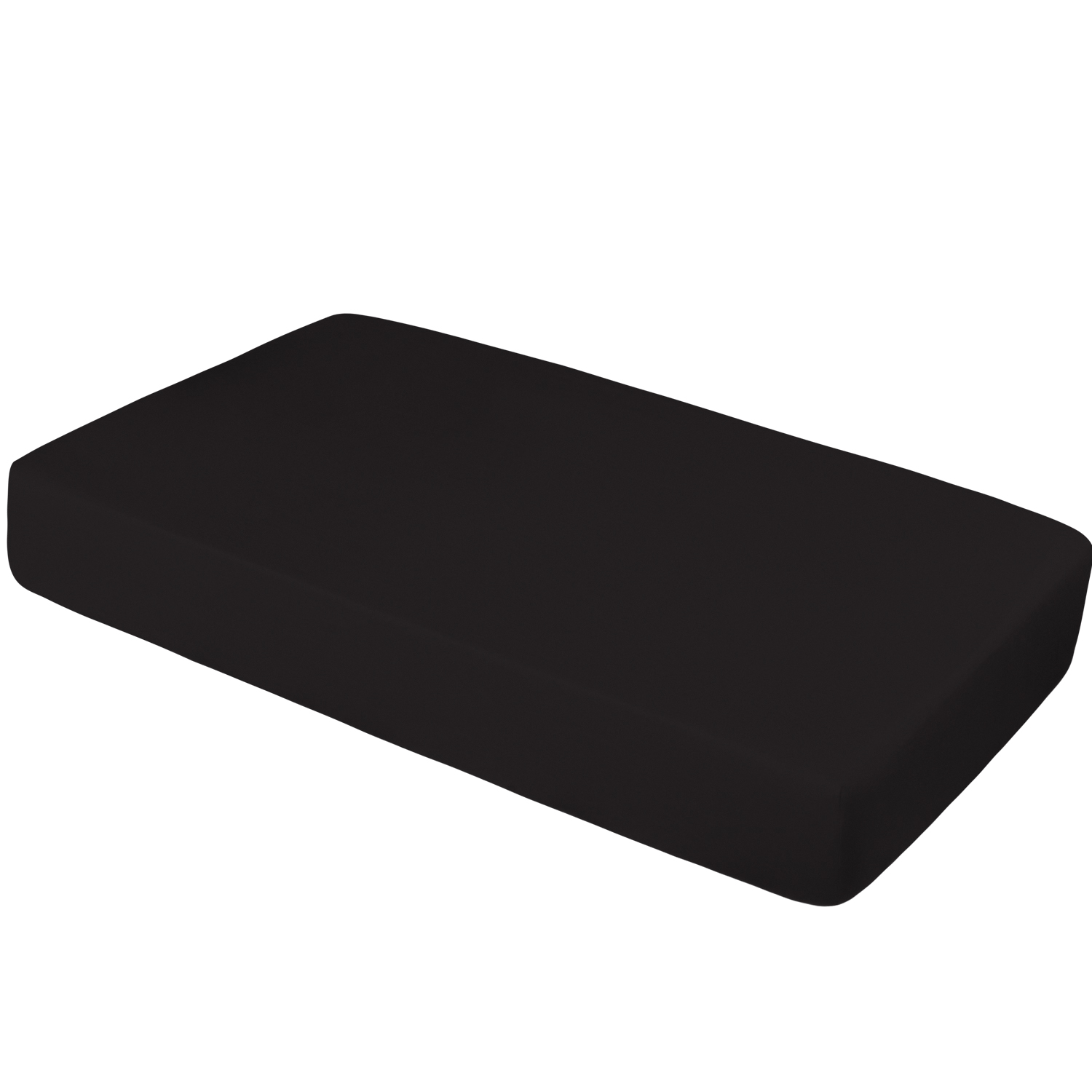 NT Bay Fitted Crib Sheet, Black, Ultra Soft Microfiber