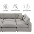 thumbnail image 4 of Modway Commix 6-Piece Upholstered Wood & Fabric Sectional Sofa in Light Gray, 4 of 5