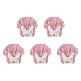 thumbnail image 2 of Gorro Toalla para Secar El Microfibra Ducha Con Lazo Suave Extrame 5 Uds. Color Rosa, 2 of 4