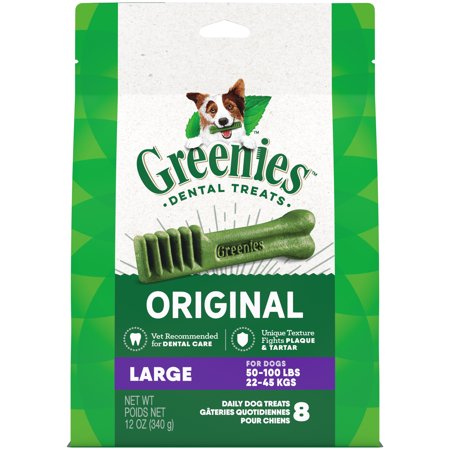 UPC: 0642863041105 | Greenies Original Large Natural Dental Dog Treats  12 Oz. Pack (8 Treats)
