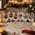thumbnail image 4 of Christmas Wine Glasses Set of 6, 12oz Holiday Stemware with Smooth 2D Print, Xmas Party Table Decor & Secret Santa Gift, Festive Glassware Collection, 4 of 4
