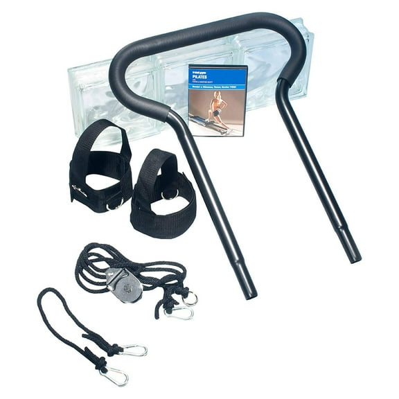 Total Gym Pilates Kit w/ DVD, Toe Bar, Leg Accessories & Ankle Cuffs, Black