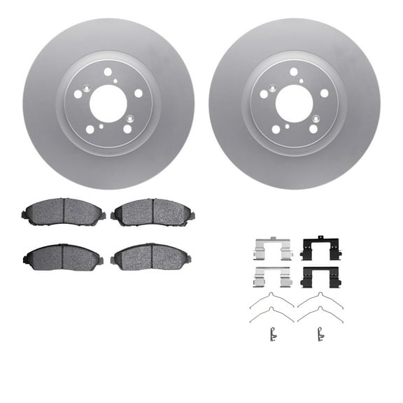 Dynamic Friction Company Front Geospec Brake Rotors with 5000 Advanced Brake Pads includes Hardware 4512-59173
