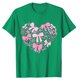 thumbnail image 4 of Camisetas de Manga Corta para las Mujeres de Moda Imprimir Cuello Redondo Camiseta, Mezcla de Poliéster Ligero para Primavera Verano Otoño, 4 of 8