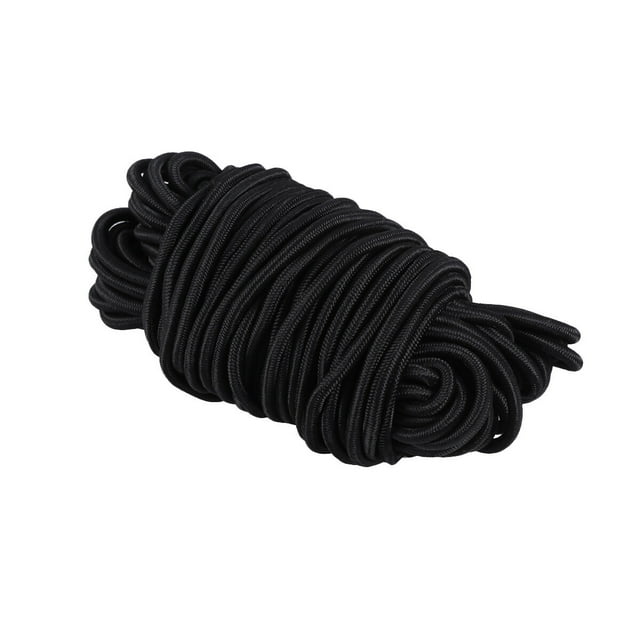 CIMAXIC 1 Pce Corde Élastique Ronde 10M Corde Élastique Multi-Usage Corde Élastique Robuste pour Magasin Usage Domestique Noir, 393.7"X0.12"X0.12 Pouces