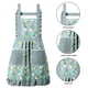 thumbnail image 3 of Delantal de princesa Floral para mujer, delantal de lona impermeable para cocina, Catering, verano, 2 uds., 3 of 5