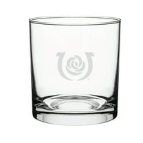 Kentucky Derby Horseshoe Varnish Rocks Glass Clear