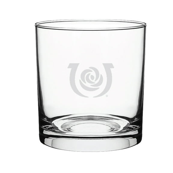 Kentucky Derby Horseshoe Varnish Rocks Glass Clear