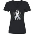 thumbnail image 3 of Inktastic Hope- Lung Cancer Awareness Women's V-Neck T-Shirt, 3 of 5