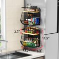 thumbnail image 3 of Estante magnético con tapa de madera, adecuado para refrigerador, encimera de cocina, microondas, estante de especias, almacenamiento de verduras y frutas, estante de almacenamiento de gran capacidad, 3 of 10