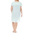 thumbnail image 2 of Ezi Women's Plus Cap Sleeve Floral Nightgown,2X,Mint, 2 of 7