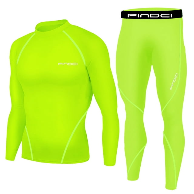 TIMIFIS Workout Set Compression Shirt Pants Top Long Sleeve Sports Tight Base Layer Quick Dry & Moistures-WickingFall