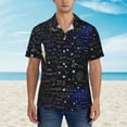 thumbnail image 2 of Honeii Physical Formulas Print Men’s Hawaiian Shirt,Classic Button-Down Short Sleeve Shirt, for Beach, Vacation, and Outdoor Activities,Medium, 2 of 7