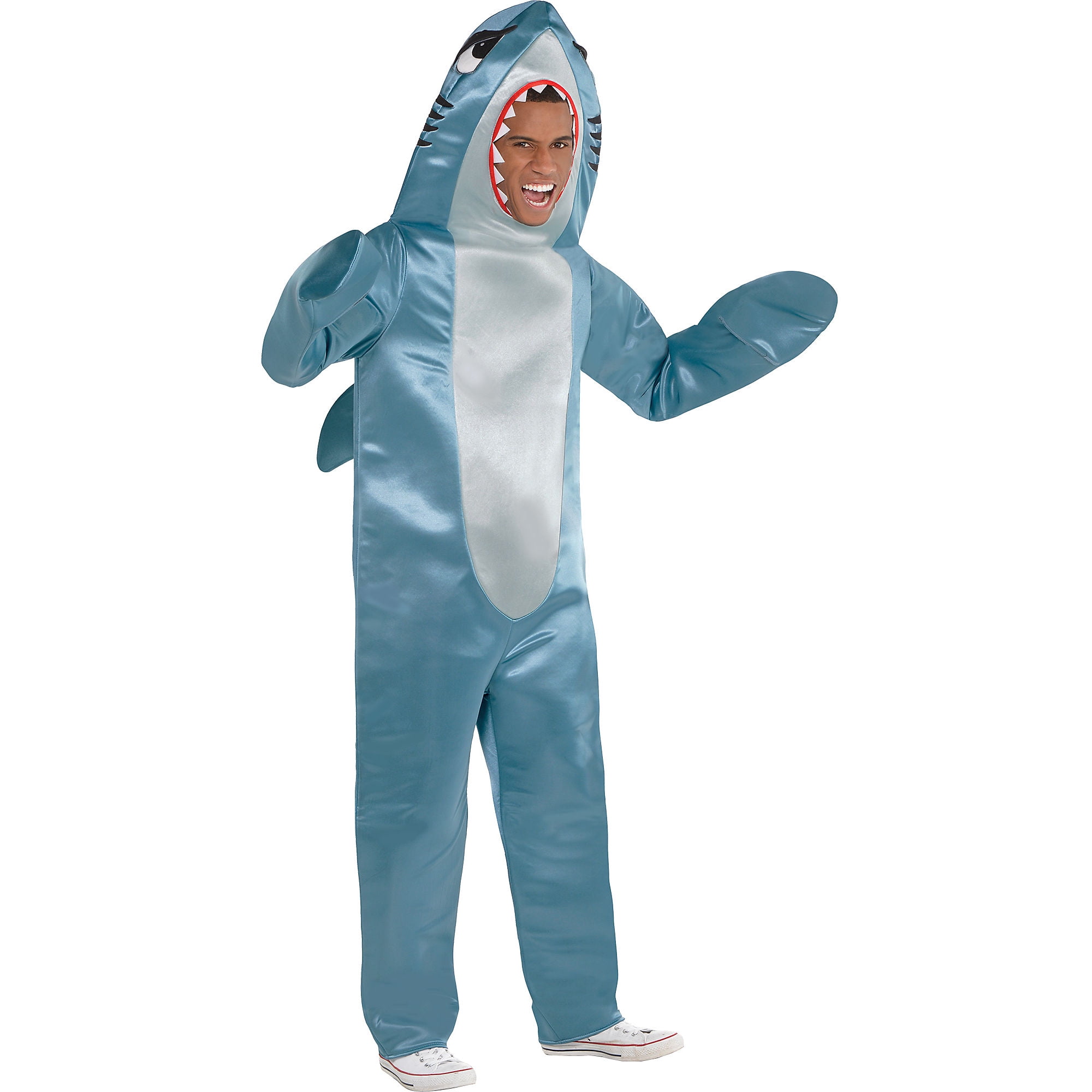 Shark Hoodie Costume Adult Halloween Fancy Dress 