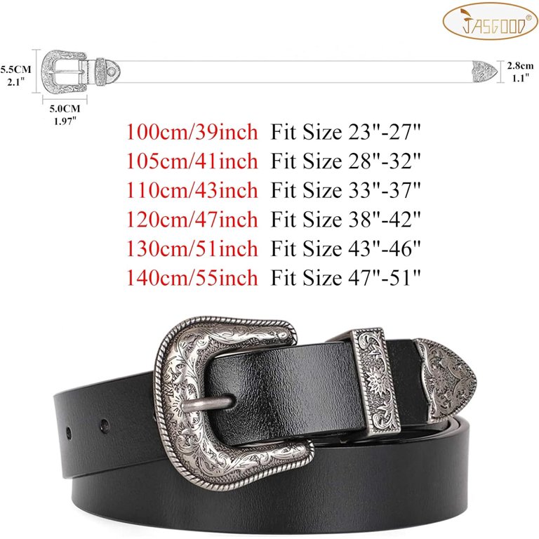 6194 Women Vintage Belts Ladies Western Design Black Waist Belt For Jeans Women Leather Belts Ladies Vintage Western Design Black  main image 4