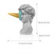 thumbnail image 2 of Estatua de resina de cabeza de David de helado de 6,3 pulgadas para sala de estar, oficina, estantería, mesa de café Estatuas decorativas (azul), 2 of 5