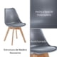 thumbnail image 5 of Set de 4 Sillas FRATELLO MUEBLES Esquivel Acolchonadas Tipo Eames Gris Oxford, 5 of 8