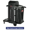 Rubbermaid Commercial Executive High Security Janitorial Cleaning Cart, 23-1/10 x 39-3/5 x 27-1/2, Blk